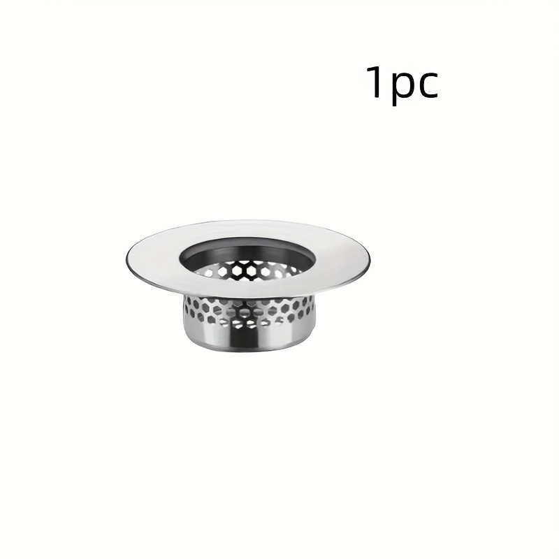 TEMU 1pc Bathtub Drain Hair & Anti-clogging Shower Strainer - Heavy-duty Stainless Steel Bathroom With Open Mesh Design, Fit For Shower, Tub, Sink -