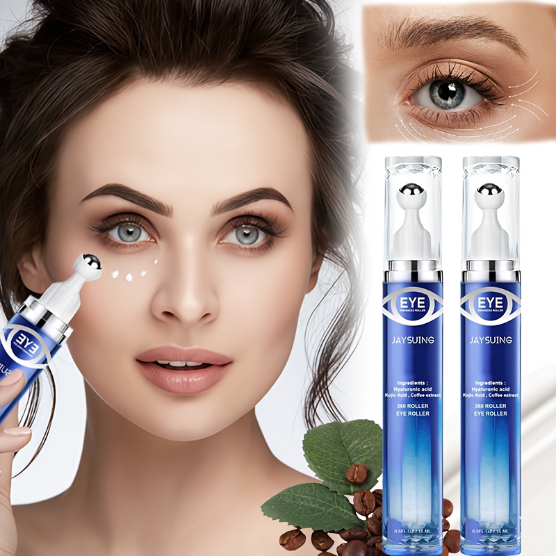 TEMU Eye Serum With , Hyaluronic Acid Niacinamide, Forhydrating And Firming Under Eye Skin, Eye Cream With 360° Eye Roller Massage Ball, A Nice