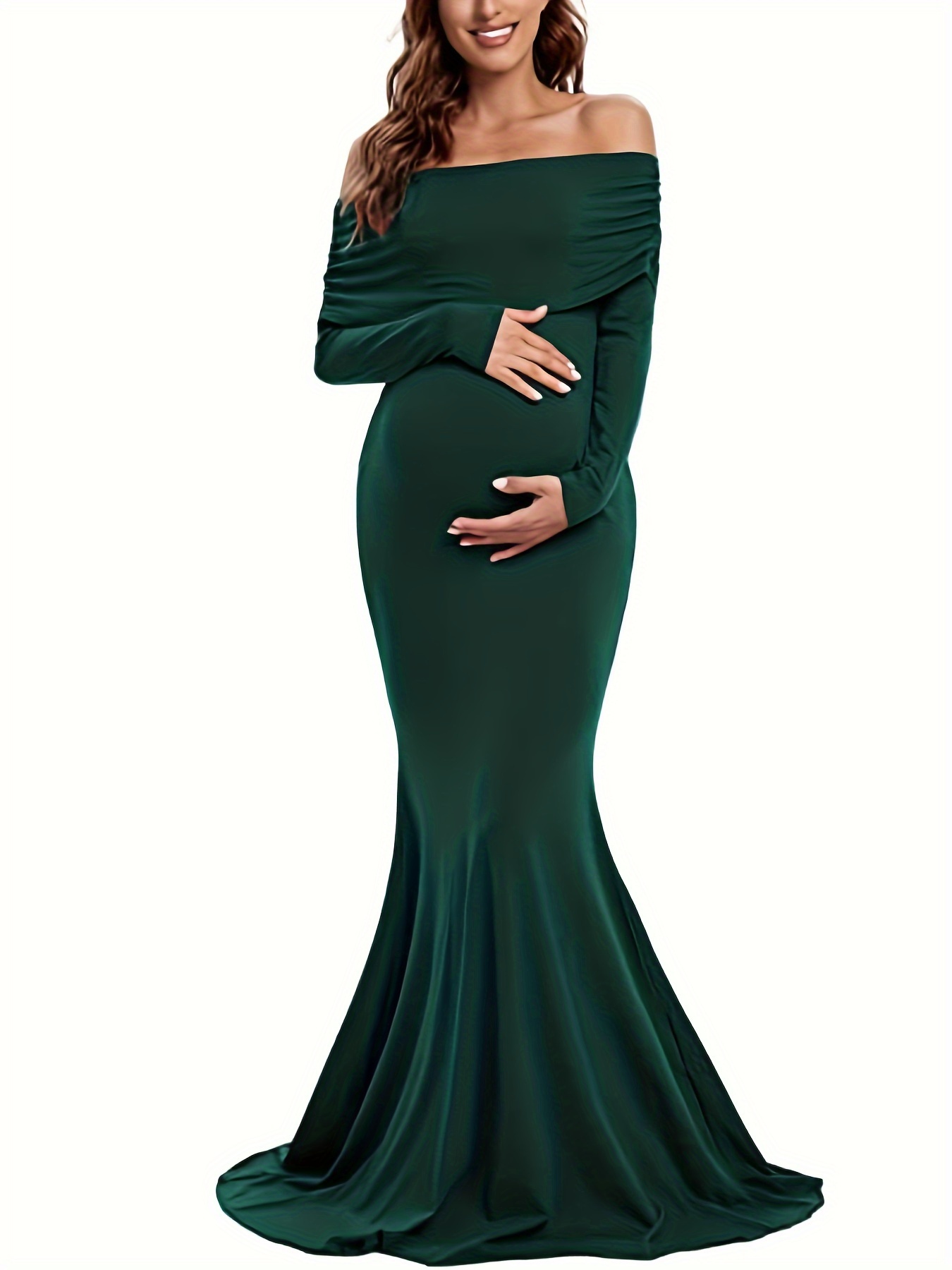 slim fit dress slacks Ingrid & Isabel Maternity Versatile Midi Dress Olive Size S
