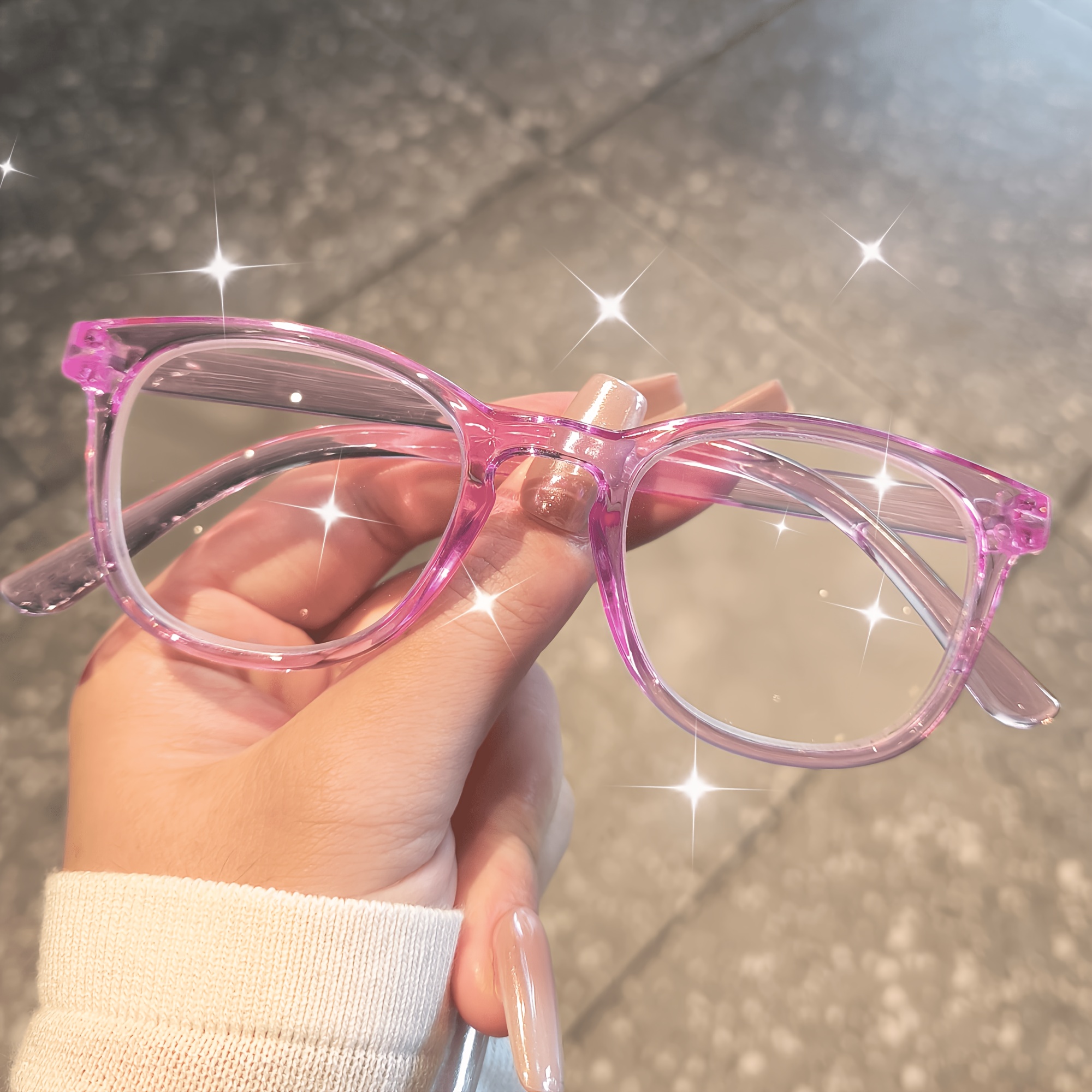 Square Frame Clear Lens Glasses Minimalist Fashion Decorative Glasses Computer Spectacles For Women Men