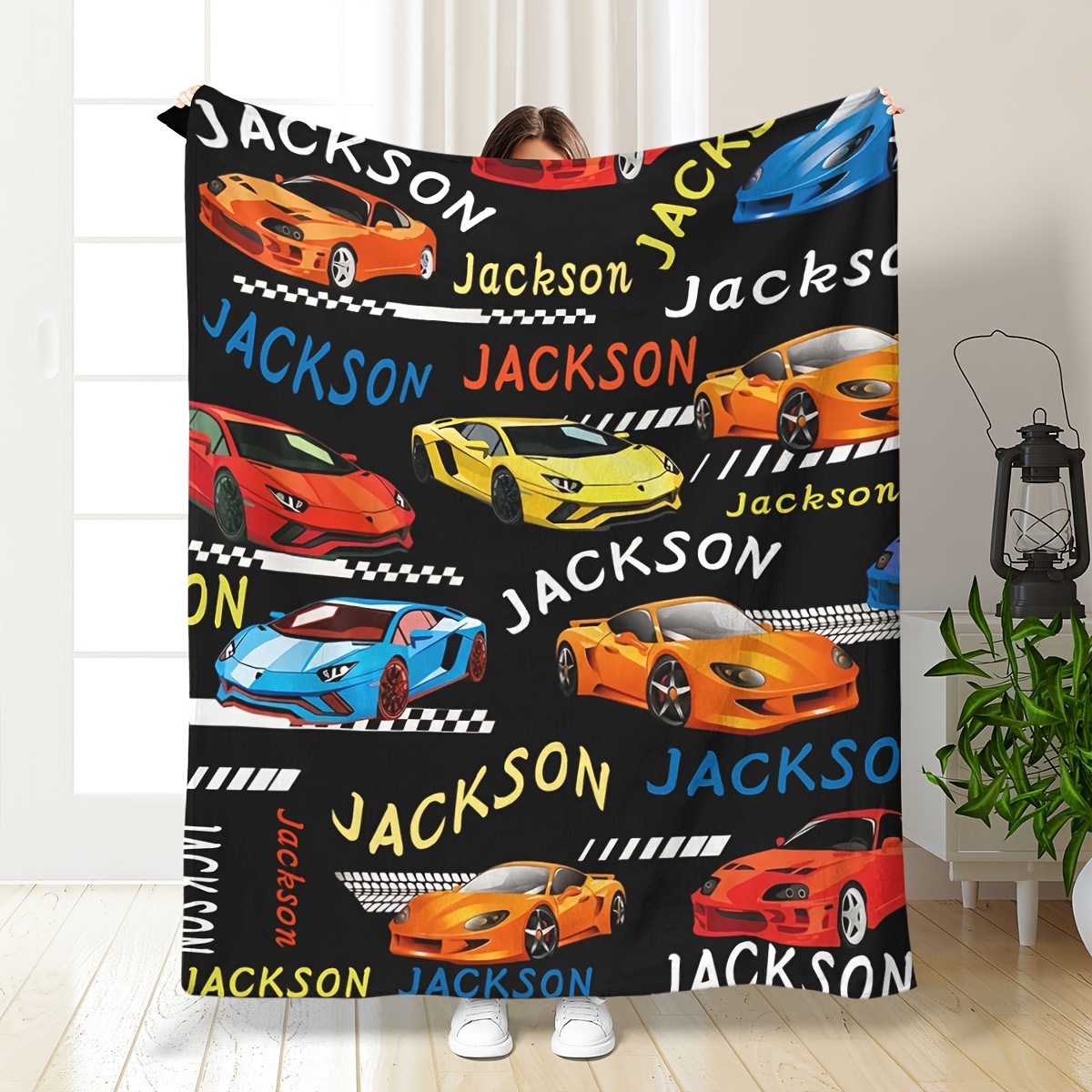 

Super Car Blanket - 1pc, , , , Printed, Knitted Polyester Sofa & Blanket For & Decor,