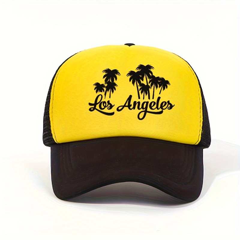 Yellow Palm Tree Baseball Cap Men Women Classic Adjustable Pla 並行輸入品 : Retro Sun with Palm Trees Gifts Yellow Unisex Baseball