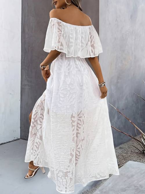 Artikelbild elegantes damen-einschulter-schlitzkleid