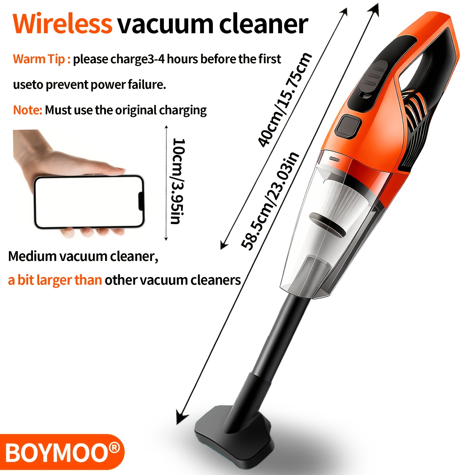 handheld car vacuum cleaner 6000pa super suction 1800mah battery     5 additions auto interior cleaning household pet cleaning compact portable design boymoo brand details 1