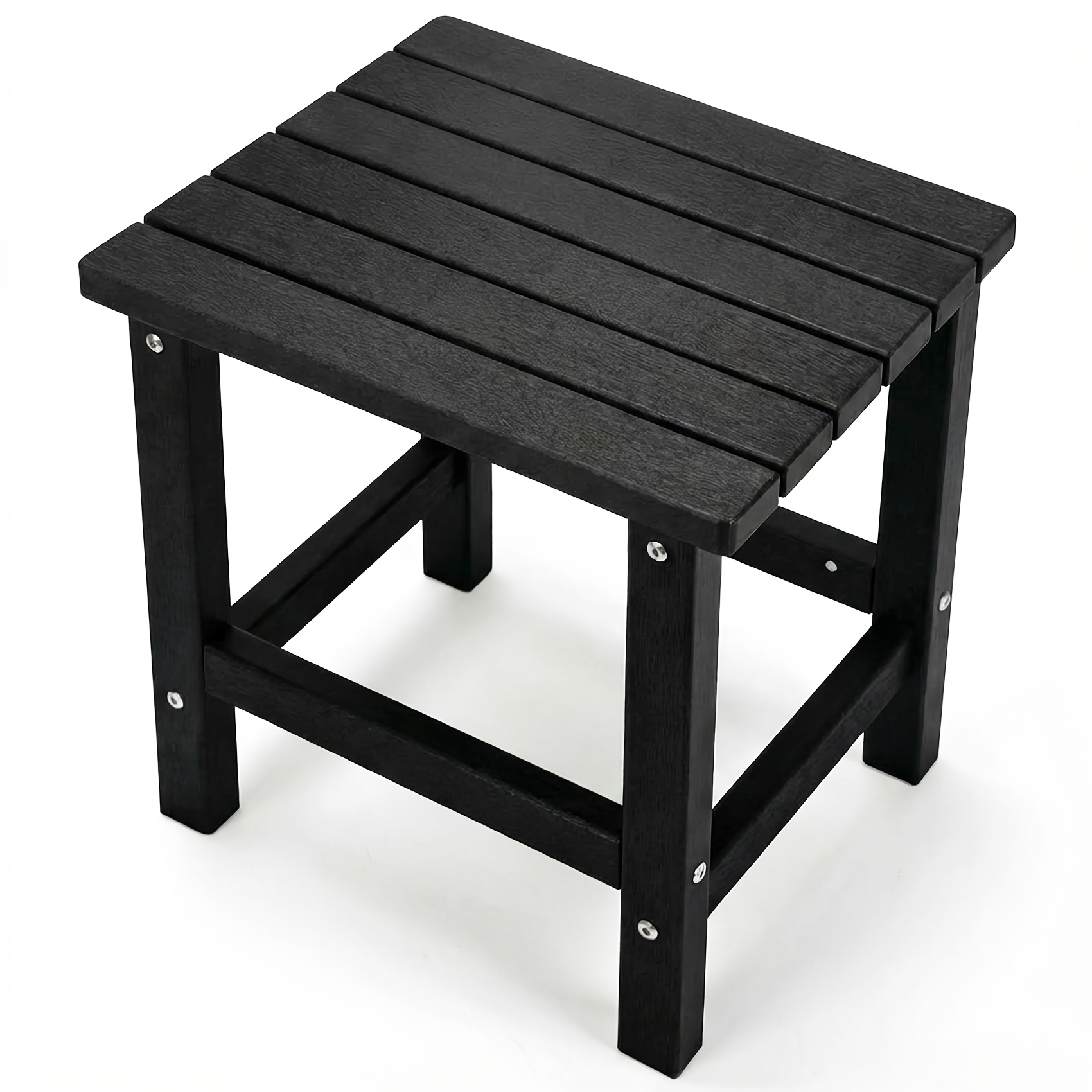 TEMU Heavy Duty Square Patio End Table | Hdpe Material, Weather-resistant, Easy-clean, Uv Protection Coating, Multifunctional For Patio, Pool,