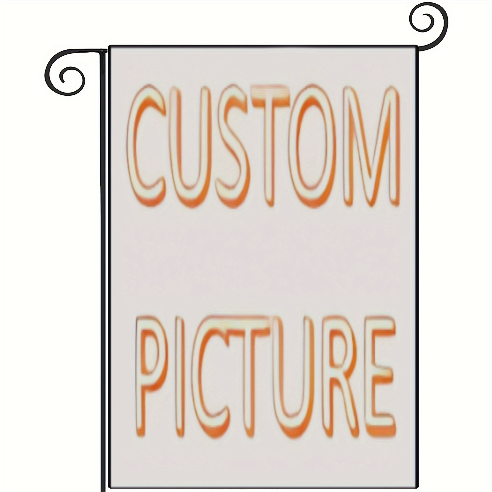 

1pc, Custom Garden Flag, Personalized Yard Flag Decoration, Add Your Own Picture House Lawn Banner Double-sided Home Wall Decoration, 11*18in, Polyester Fiber Small Flag, No Flagpole