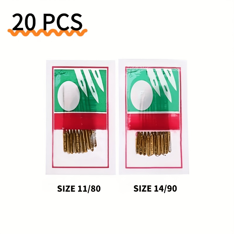 TEMU 20pcs Household Sewing Machine Needles With Sizes 11/75 And 14/90 - Suitable For Household And Old-fashioned Sewing Machines. Perfect For Making
