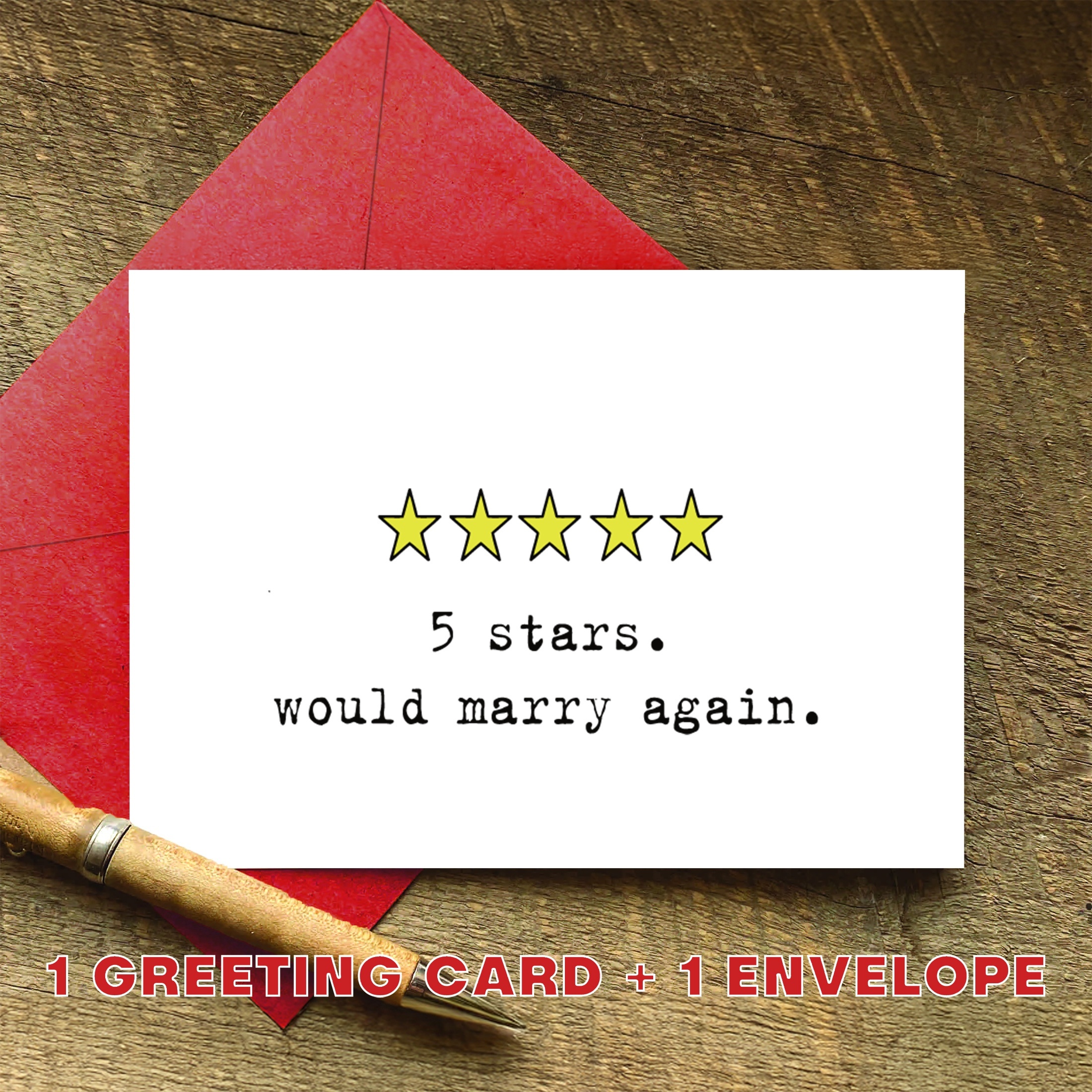 TEMU Anniversary Card For Husband/wife / Remarriage / First Anniversary Gift / Valentine's Day Card With Envelope