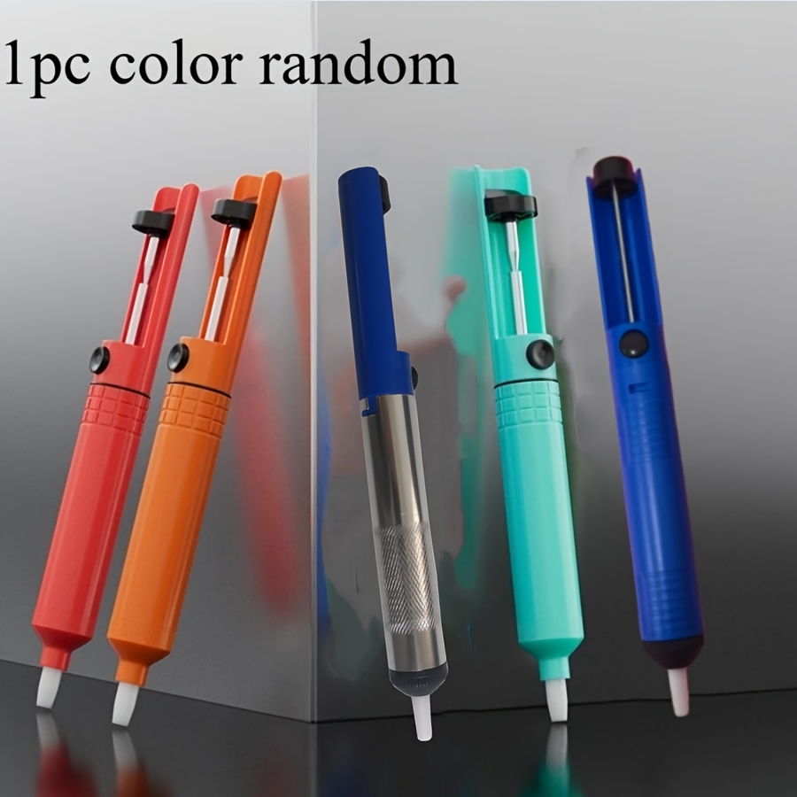 TEMU 1pc Manual Soldering Pen, Random Color, Manual Plastic Squeezer For Solder Pump, Soldering Aid, Soldering Pen, Soldering Tool