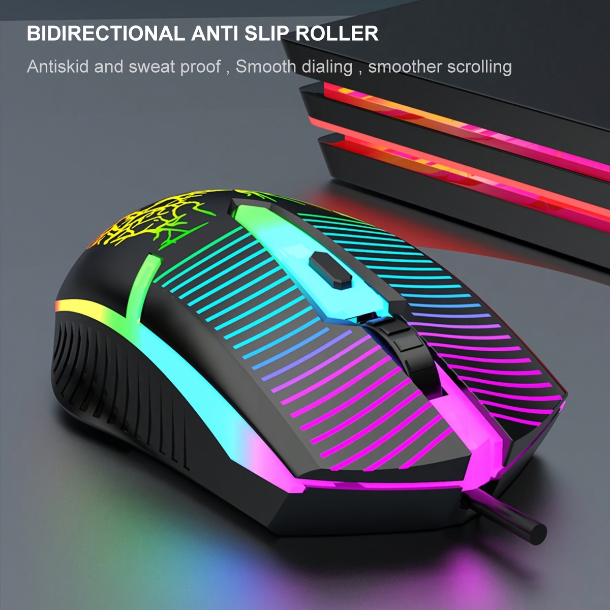 v2 mechanical gaming luminous wired mouse laptop desktop Temu Canada