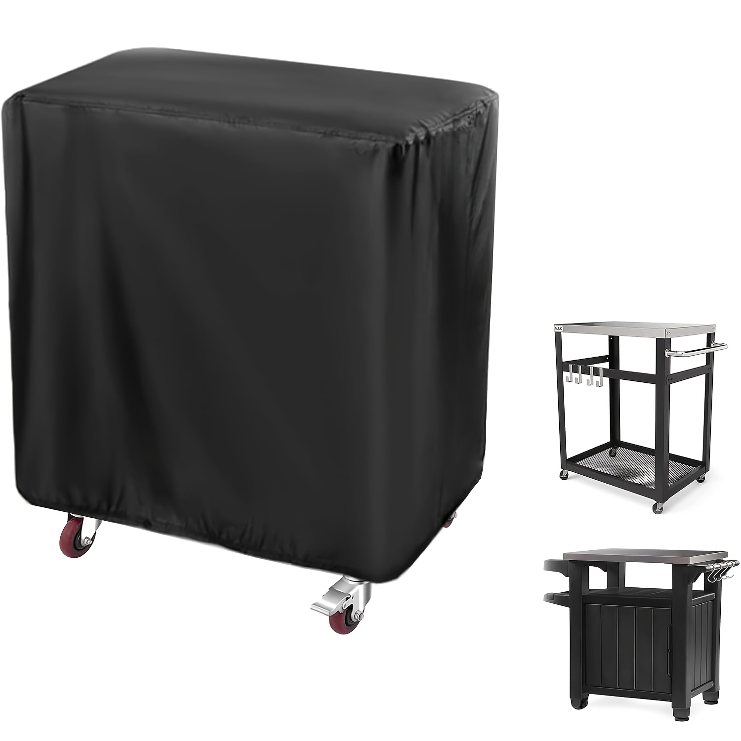 Image of 1pc Prep Table Cover, Outdoor Bar Table Cover Stainless Steel Table Cover Portable Cooler Cart Covering Patio Storage Cabinet Cover