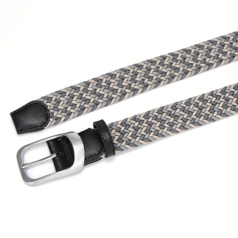Alloy Buckle Elastic Belt Unisex Stretch Waistband