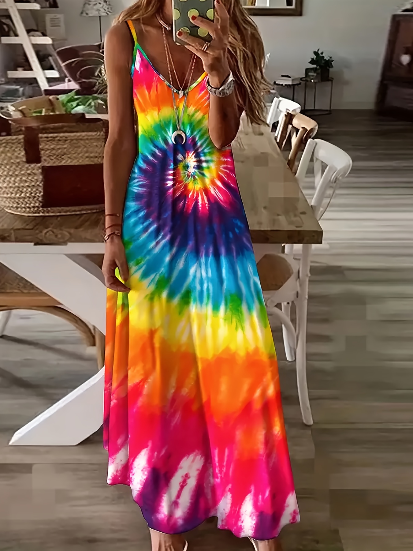 tie dye dresses for women sold on Temu United States