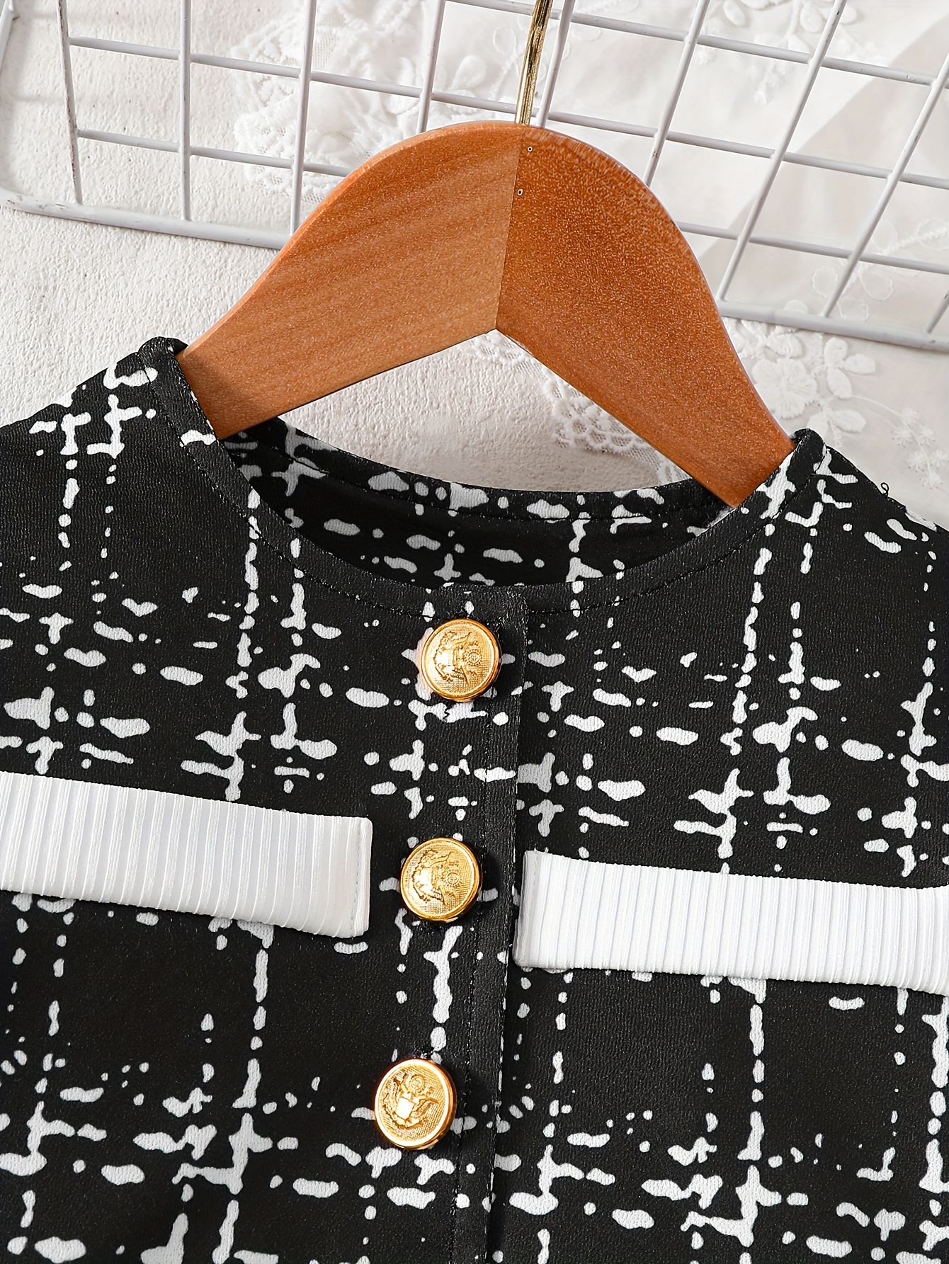 3pcs girls spring autumn set lightweight knit button up long sleeve jacket stretchy camisole   skirt for girls aged 3 8 suitable for outdoor wear Product details 2