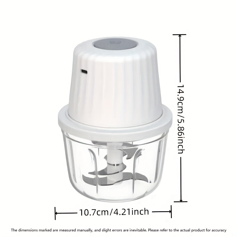 electric rechargeable portable cordless 400ml mini food processor versatile garlic veggie onion chopper blender with stainless steel blade for nuts chili minced meat spices more Product details 4