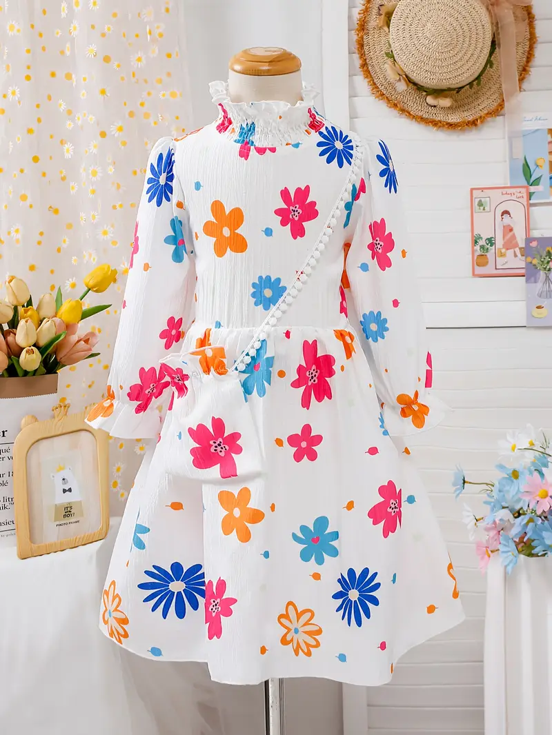 girls elegant smock dress smocked bodice wide skirt knee - Temu Kuwait girls elegant smock dress smocked bodice wide skirt knee - Temu Kuwait