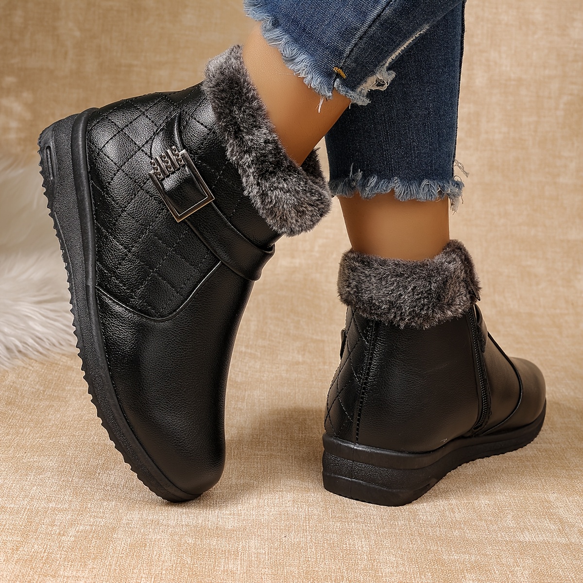 Ultra-Warm Winter Boots with Thick Sole for Outdoor Hiking