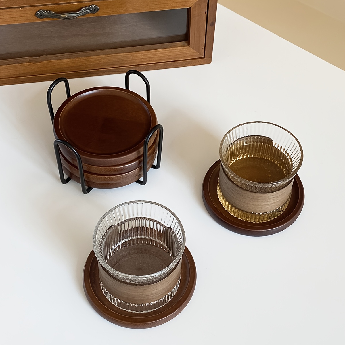 7er- 5er-Set Untersetzer aus hitzebestndigem Bambusholz im japanischen  Stil fr den Heimgebrauch, hitzebestndige Unterlagen aus Massivholz,  hochtemperaturbestndige Bambusholzmatten, hitze- ...