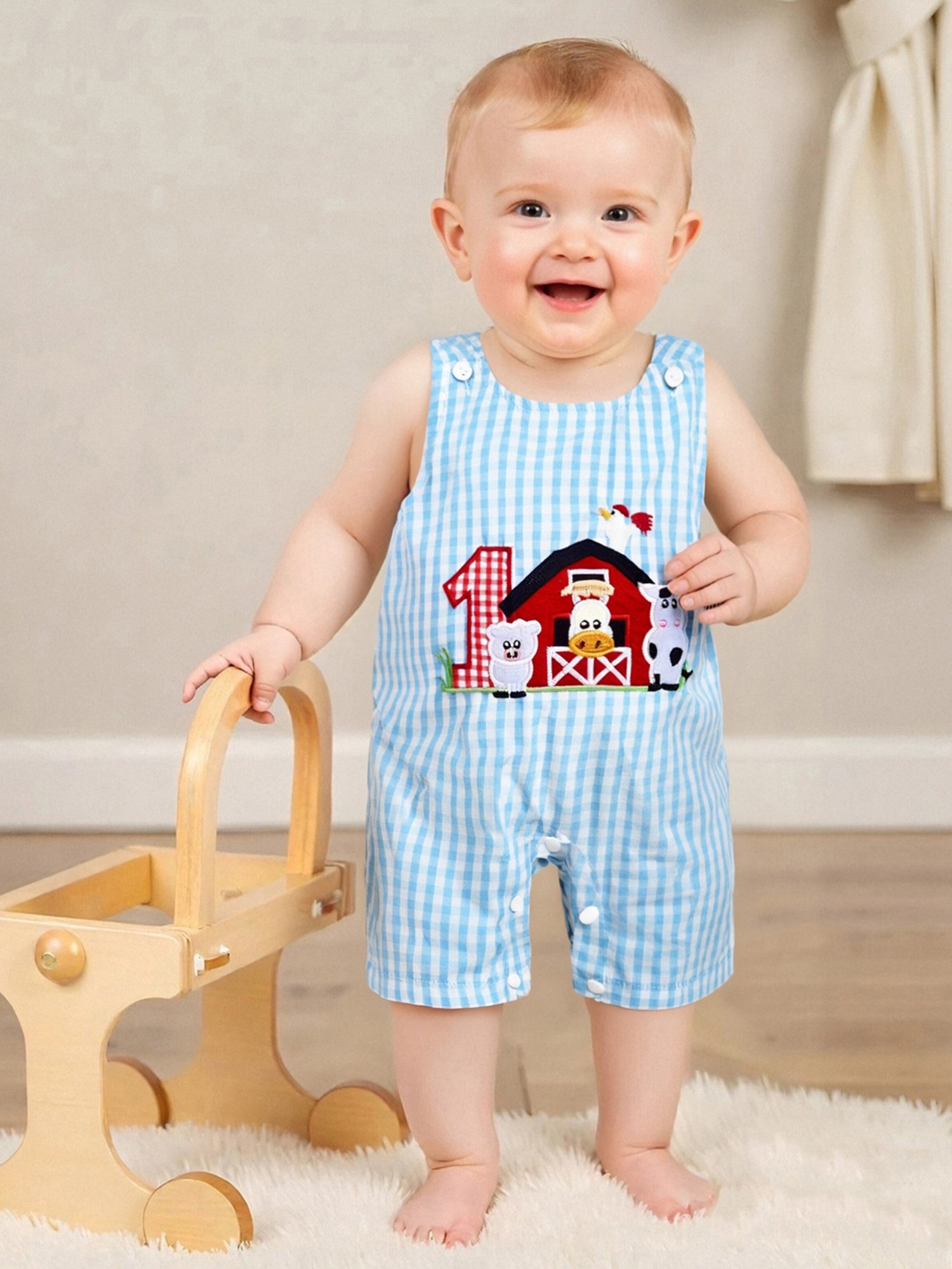 Baby Clothes Sleeveless Romper Baby Boy Baby Boy Smocked Outfit