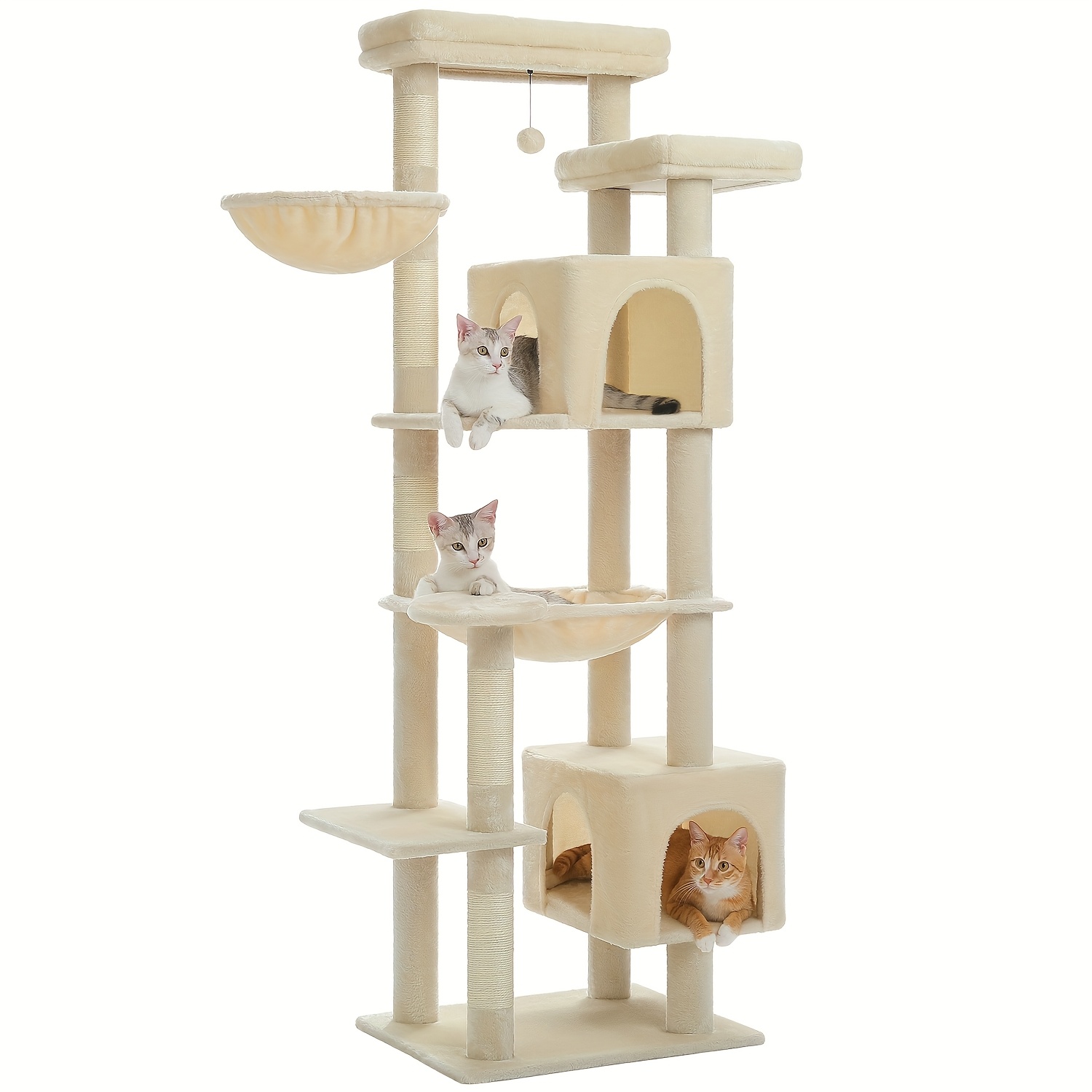 E-shop Road 175 cm hoher Katzenbaum für große Katzen im Innenbereich, großer Katzenbaum für erwachsene Katzen mit supergroßer Hängematte,