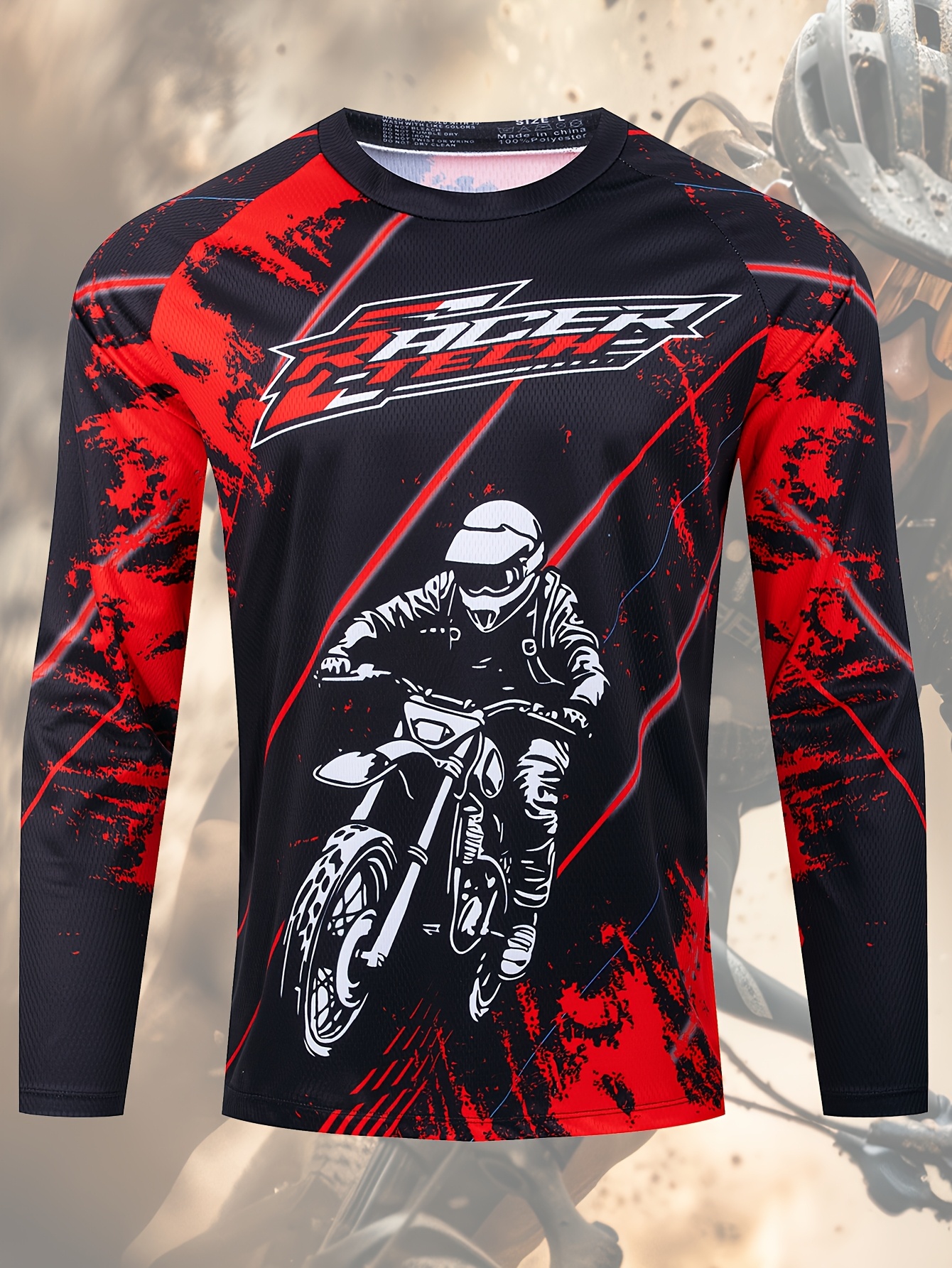 mens motocross motorcycle jersey long sleeve dirt racing Temu