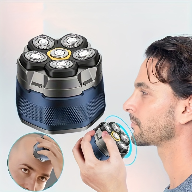 

Electric Head Hair Shaver, 6 Floating Heads, Rechargeable Electric Shaver, Shaving Machine, Gifts For Men