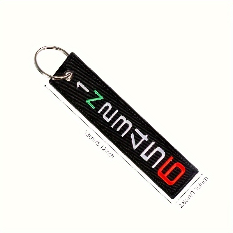 1pc Stylish Remove Before Flight Embroidered Chain Key Fobs For Motorcycles And Cars - Durable, Fashionable, And Easy To - Perfect Accessory For Vehicle Owners