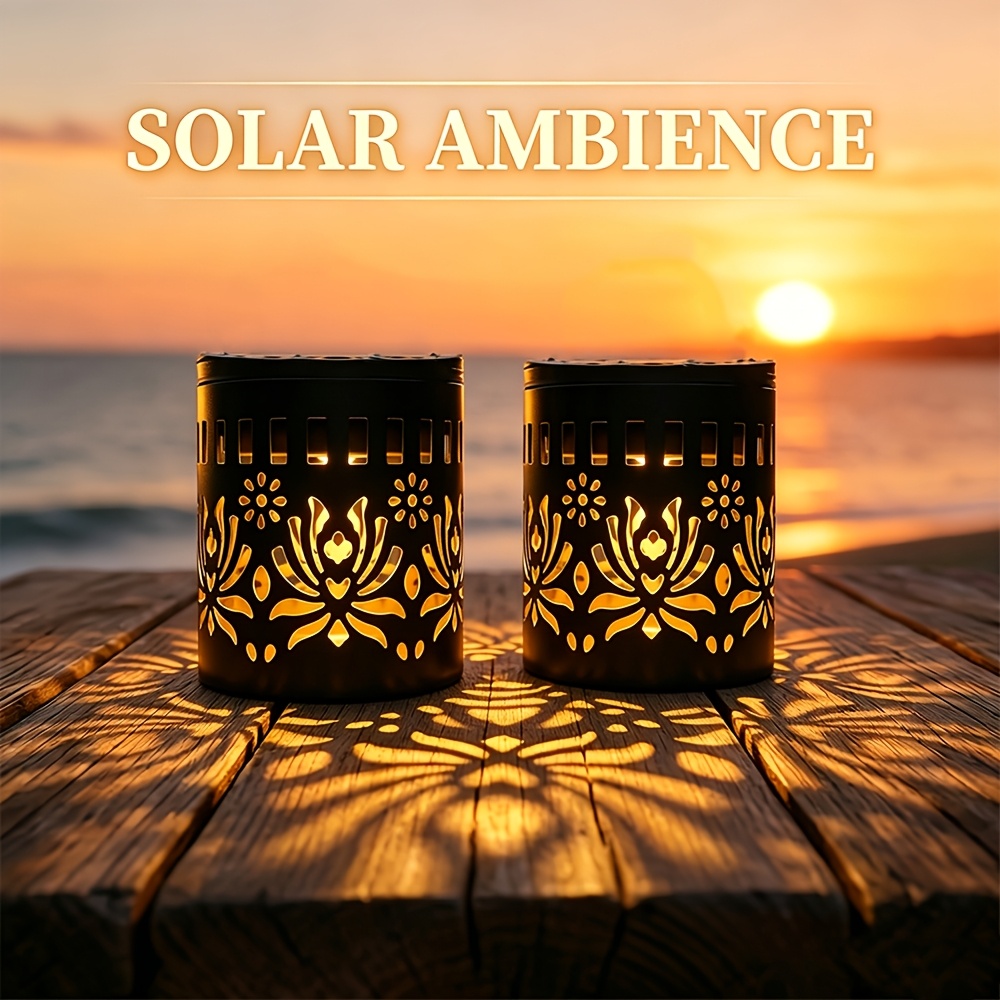TEMU Solar-powered Lamp, Camping Mood Light, Energy- And Portable, Suitable For Garden Decoration, Party Decoration, Outdoor Lighting, And Handheld
