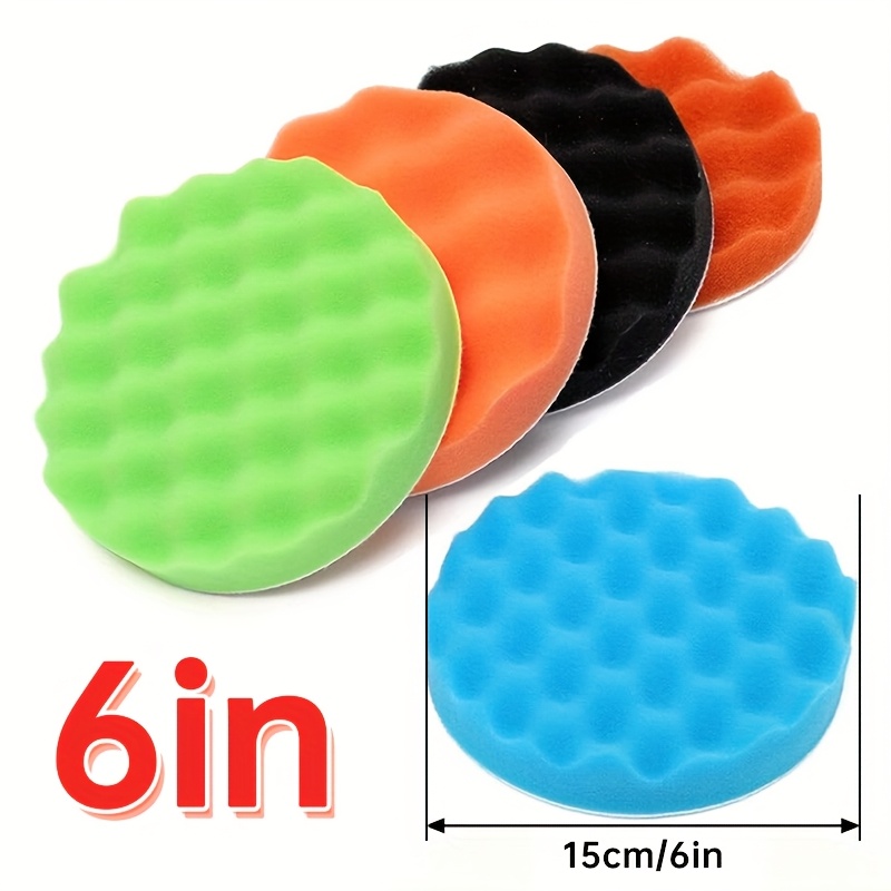 E-shop 5-teiliges Set aus 7/6/5/4/3-Zoll-Schwammpolierern Reinigungs- & Wachswerkzeugen - 76/180 mm Autopolierpads, Autopflege-Poliersets, Polier-