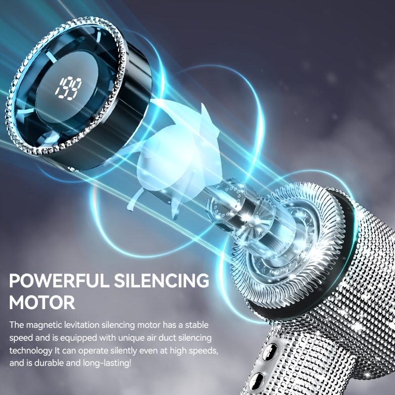  diamond portable fan portable handheld turbine fan 1 199 wind speed settings diamond handheld fan rechargeable with suitable for and outdoor activities color Product details 3