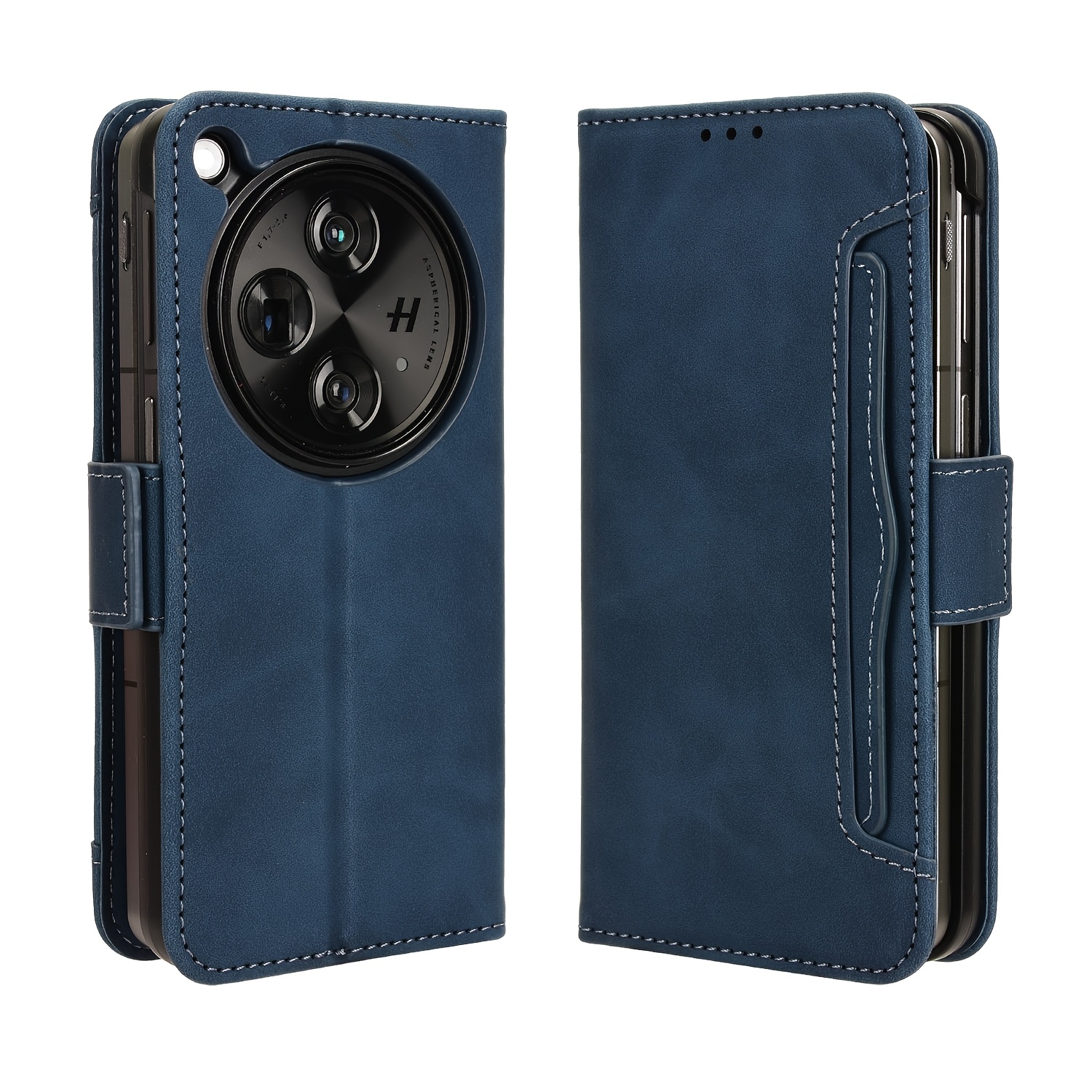 TEMU Phone Case - Suitable For Oppo Find N3/compatible Oneplus Open Faux Leather Flip Stand With Wallet Protection Cover