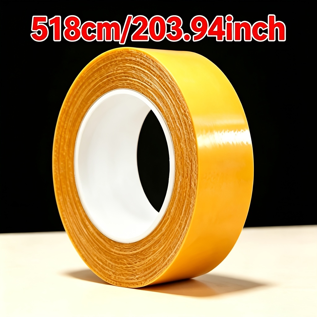 TEMU 1 Roll Of 518cm / 203.94 Inches, Ultra-strong Adhesive Fabric Tape, Seamless Trouser Hem Adjuster, Suitable For Fabric Clothing, No-sew