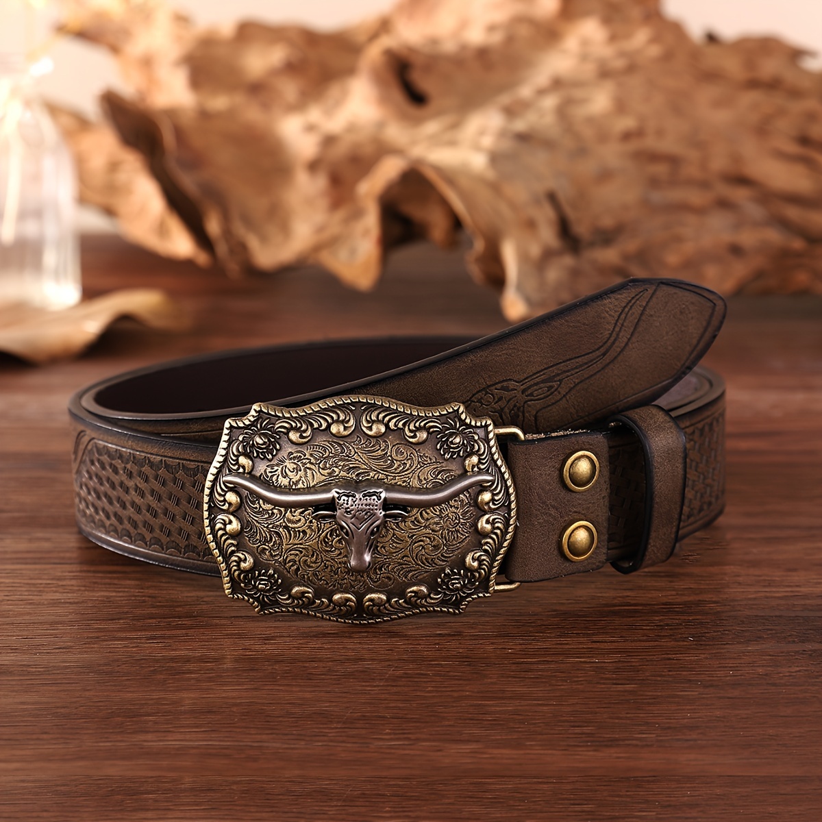 

Vintage Western Style Decorative Belt For Men And Women – Fashionable Elegant Embossed Pu Leather Belt For Mature, Beach, Night Out, Weekend Casual, And Festive Occasions