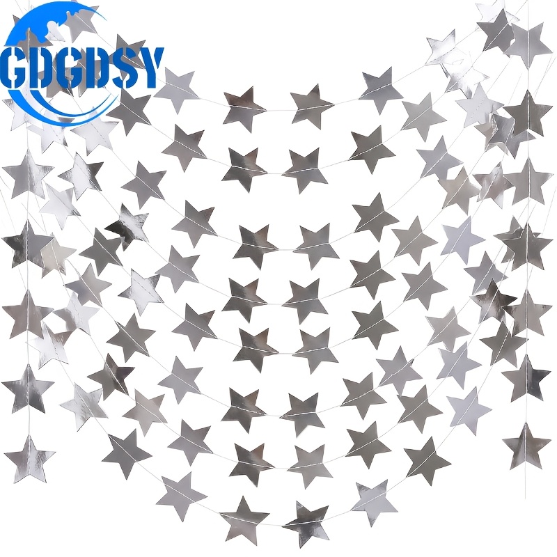 Image of 66pcs Silvery Set Of , Party Decoration Props, Party Banner, Party Supplies, Birthday Decor, Home Decor, Room Decor