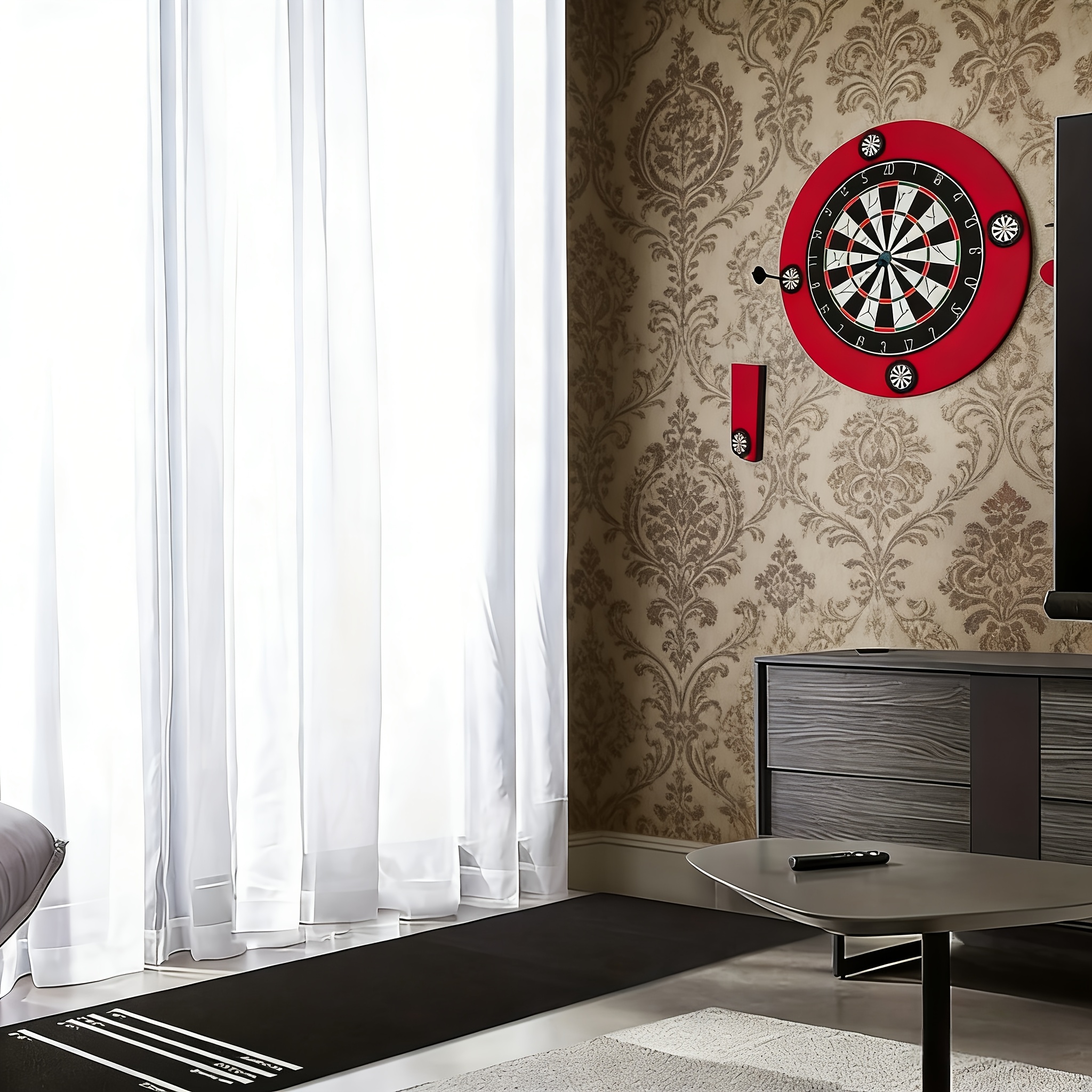 Professionele dartmat | 299,72/200,0 cm (L) x 33,99/30,0 cm (B)