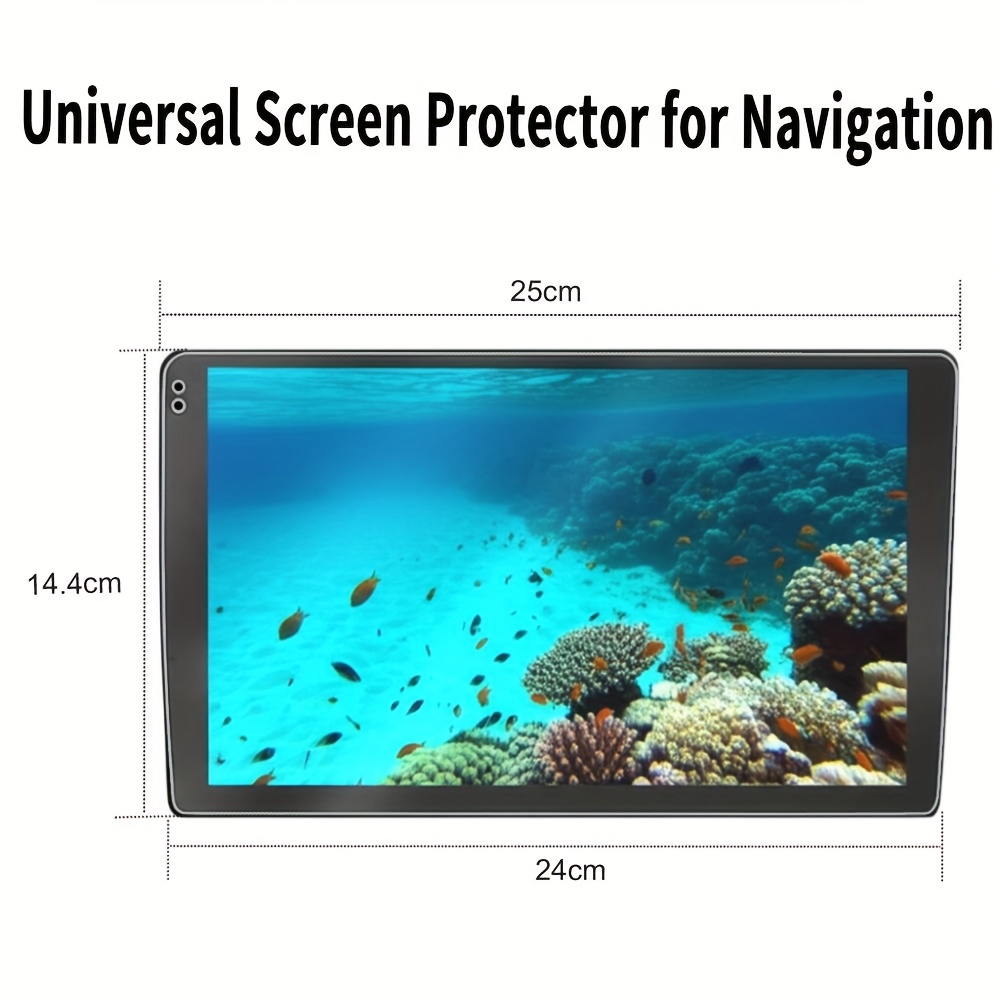 TEMU 2 Tempered Glass Screen Protectors Designed For Double Din Android Car Gps Navigation Systems (9 & 10 Inches), Featuring Universal Fit,