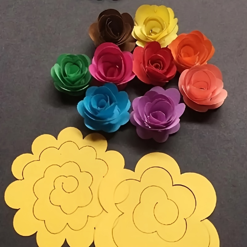

40-piece Assorted Colors Rose Quilling Paper Set For Diy Origami And Crafts