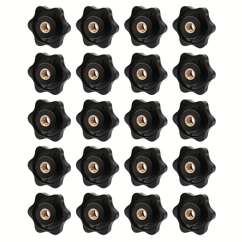 M8 Star Handle Nuts Knurled Grip Plastic Spiral