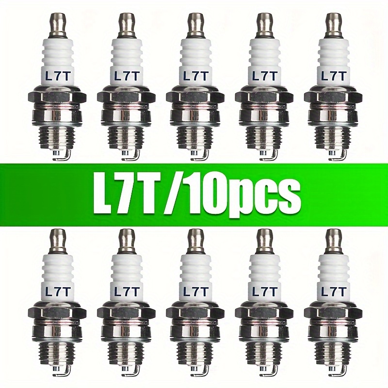 TEMU 10 stuks hoogwaardige L7T bougies, 2-takt benzine kettingzaag, grasmaaier, benzine bladblazer duurzame bougie, hoogwaardige motor ontsteker,