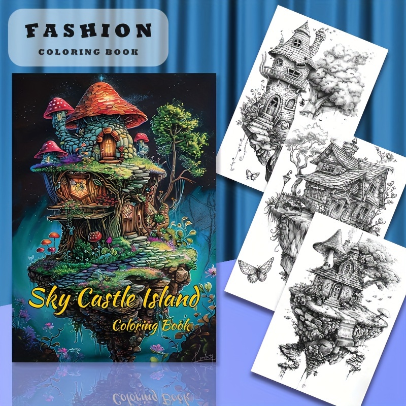 

Sky Coloring Book For Adults - 22 Pages Loose Sheets - Birthday Party Gift