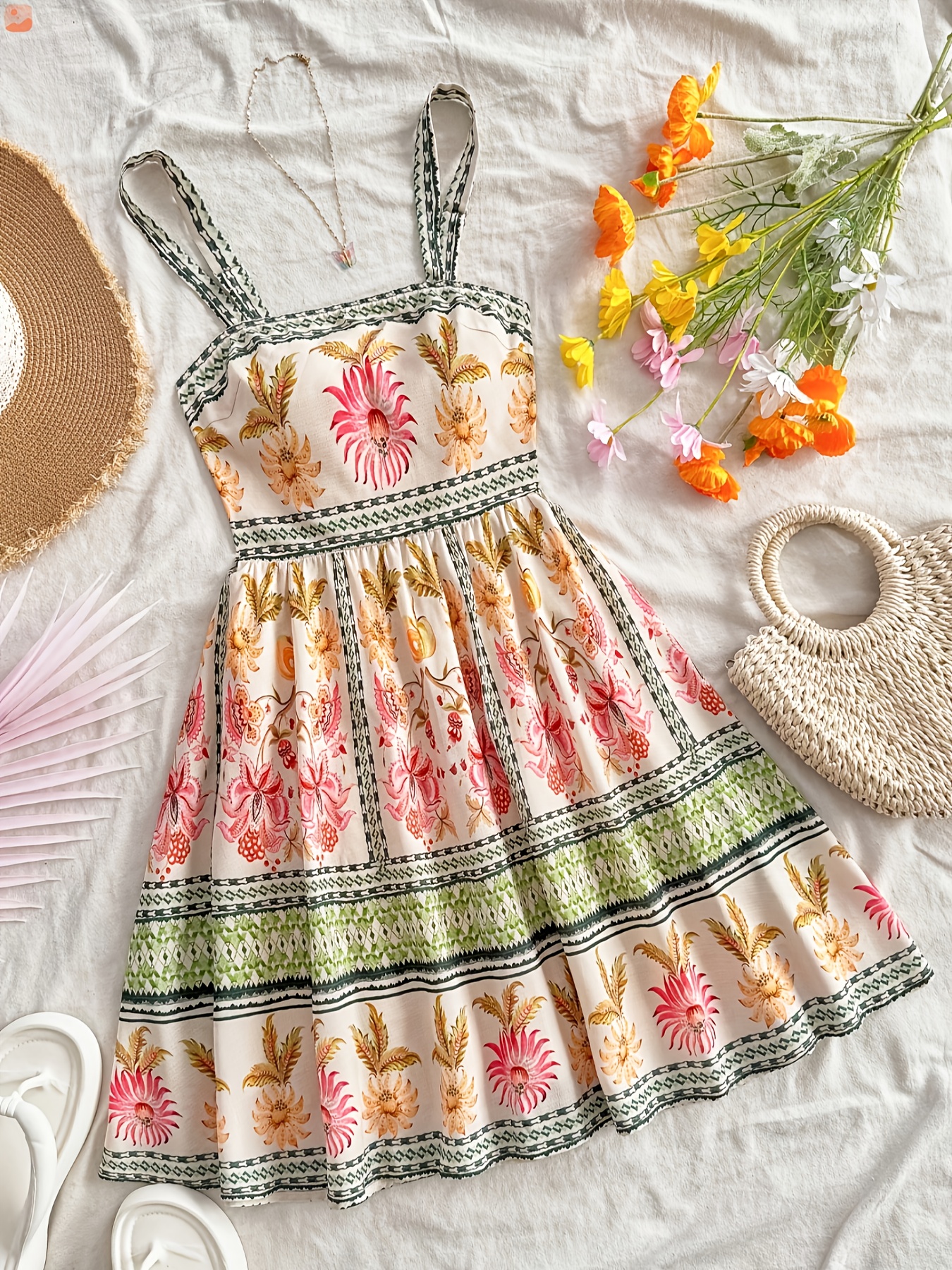vintage floral dress sold on Temu United States