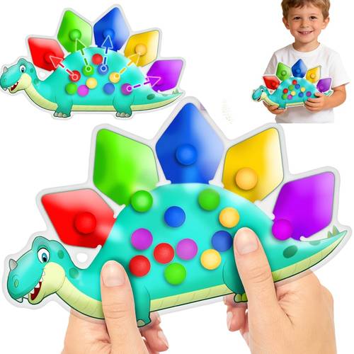 color sorting sensory toys fidget toy bag fine motor skills toys valentines day dinosaur color classification toy for young children essential for road travel sports toy for preschool classroom activities