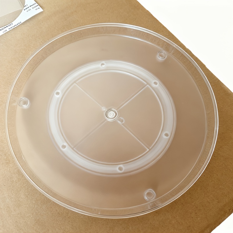 Image of 1pc Transparent Pet Rotating Cosmetic Storage Box: Modern Transparent , Multi-grid Storage - Ideal For Dressing Tables, Bathrooms, And Daily Beauty Use ( An For Preparing Holiday Gifts)