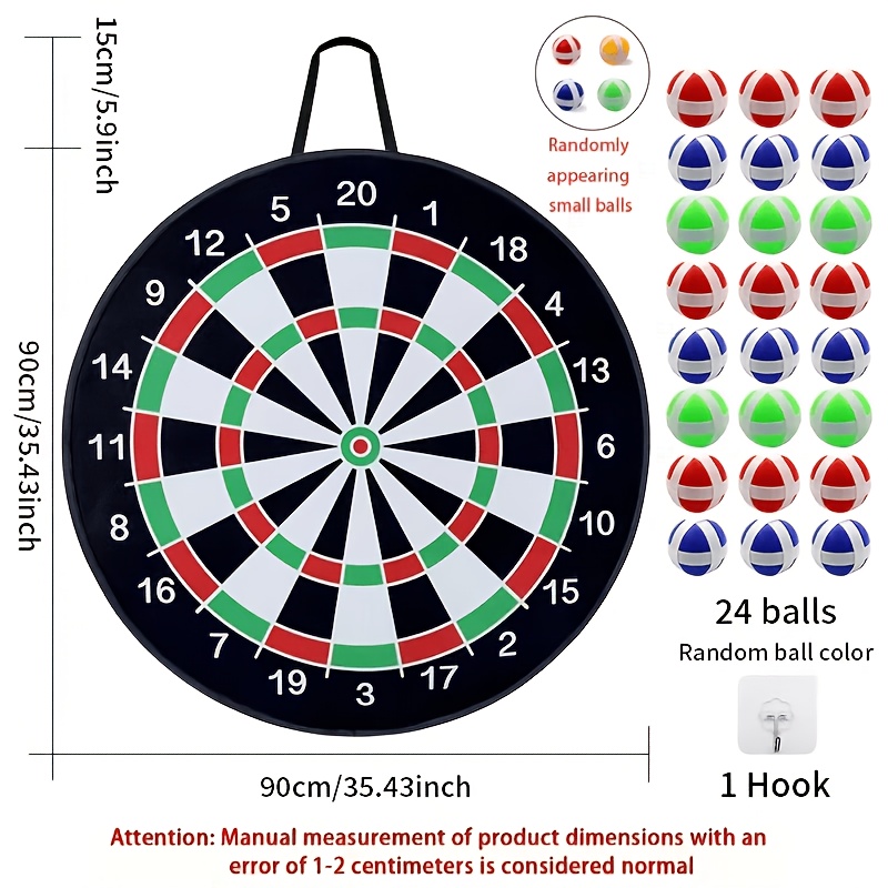 Image of Super Sized Sticky Ball Dart Board Set, With Sticky Balls, Perfect For Friend Gatherings, Party Games, School Multiplayer Games, Balance Training , The Color Of The Ball Is Random