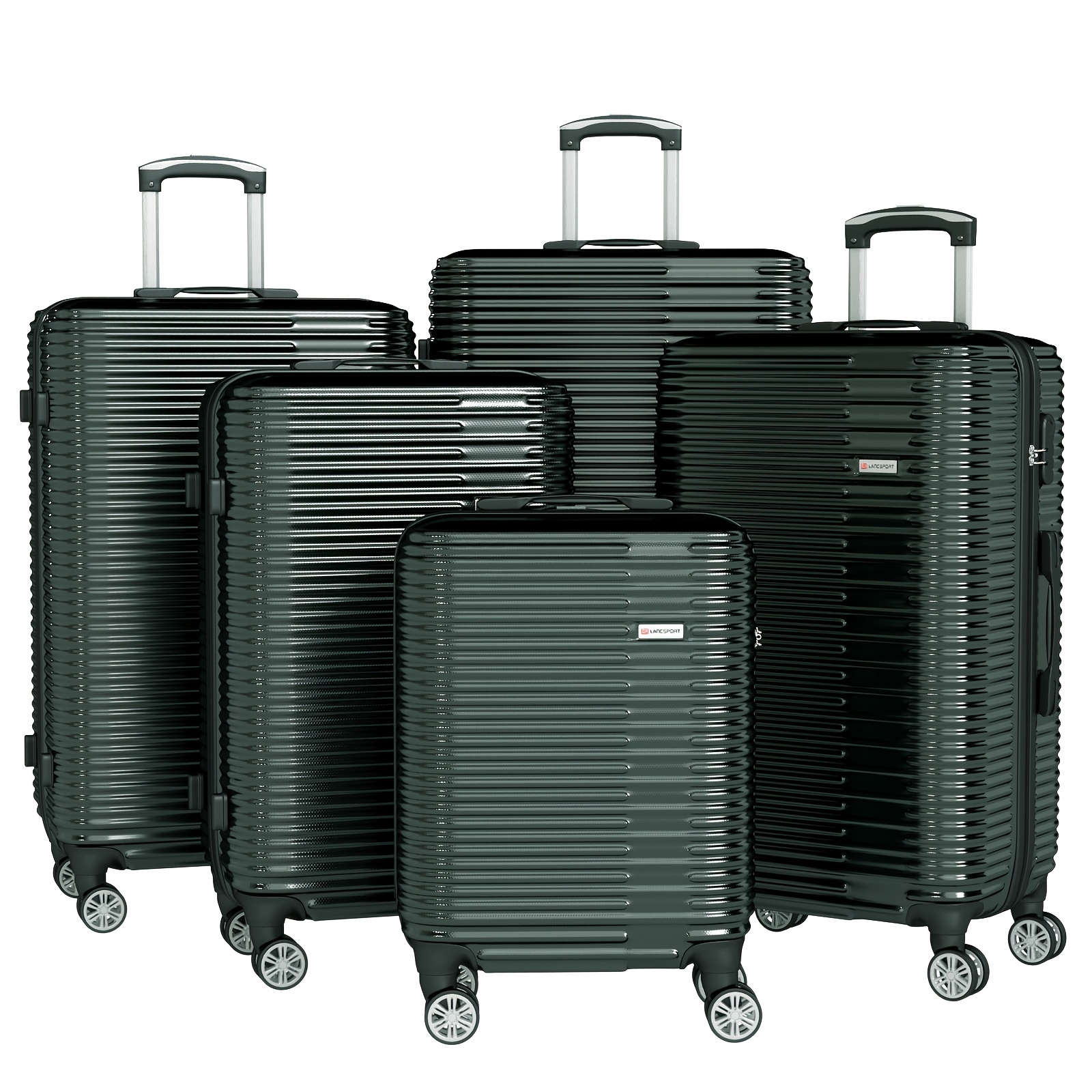 5pcs Luggage Set (20/26/28/30/32 Inch), Basic Trolley Luggage, Travel Suitcase With 4 Spinner Wheels, Secure Locks And Retractable Handle