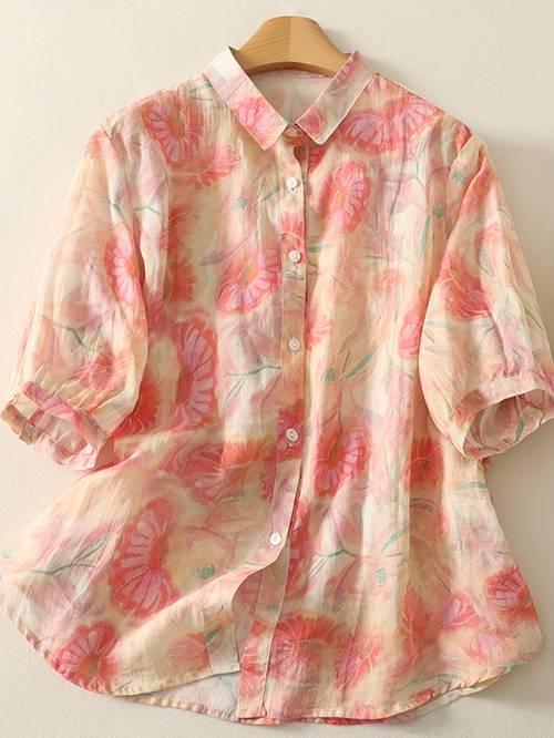 womens shirt soft comfortable versatile loose and casual blouse top