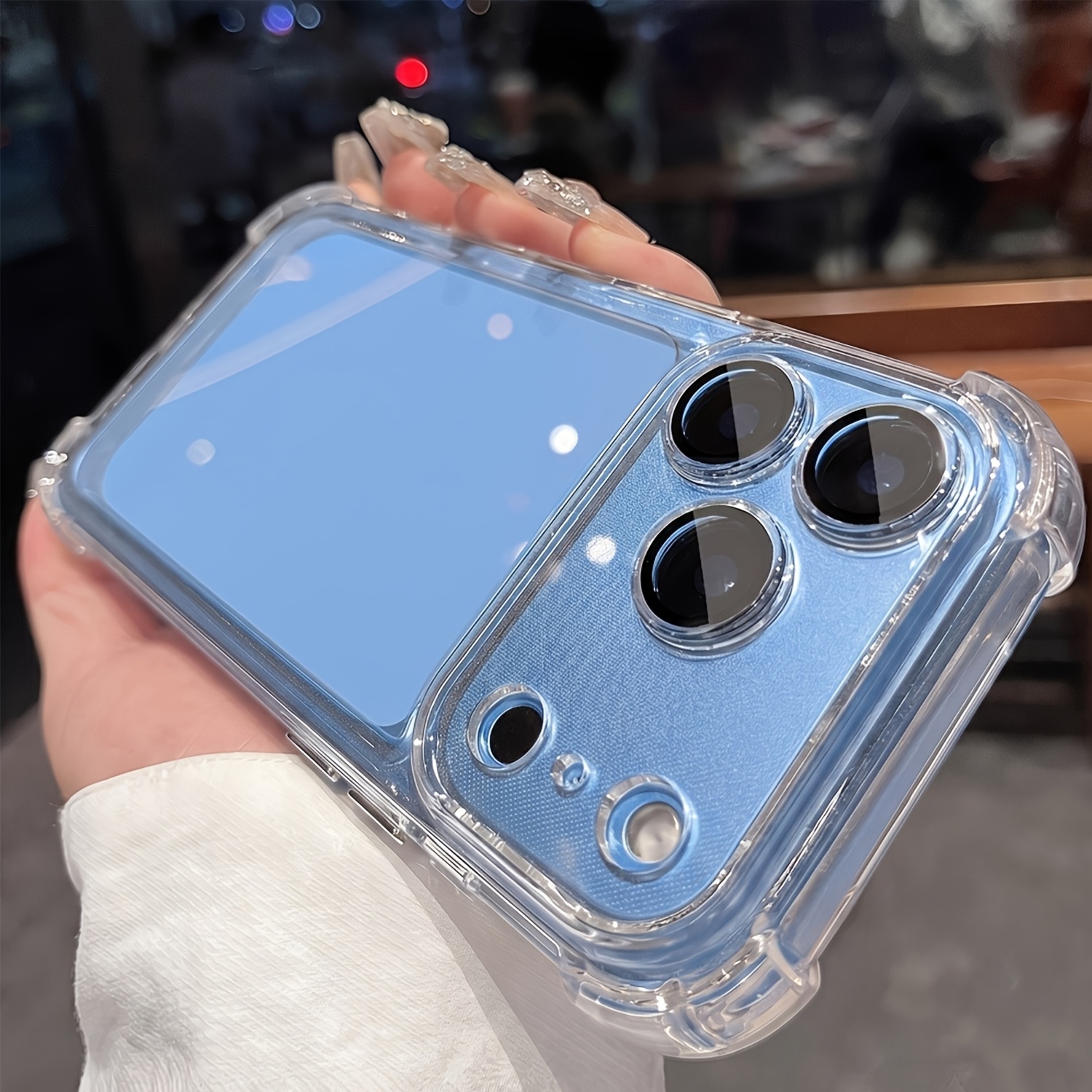 TEMU Phone Case - Ultra-thin Transparent Clear Phone Case Shock-absorbing Anti-drop Protective Back Cover For Iphone 18 17 16 15 14 Plus 13 12 11 Pro