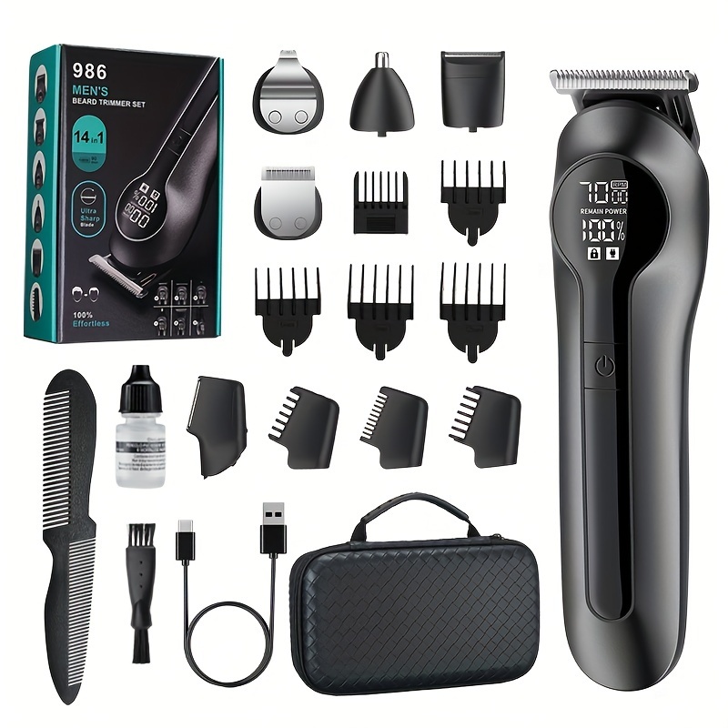 

Men's Multifunctional Cordless Hair Groomer, Men's Nose And Beard Body Facial Grooming Set, Use , Send Gifts Of Good