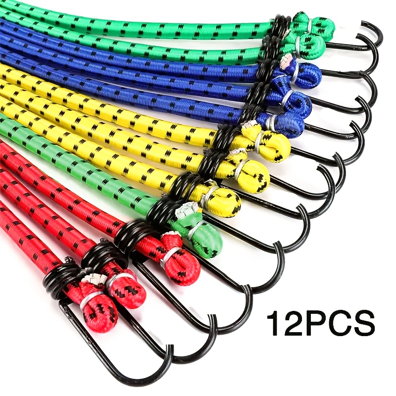 16 Pcs Mini Bungee Cords, 10 Inch Elastic Bungee Straps With 1.2 Inch