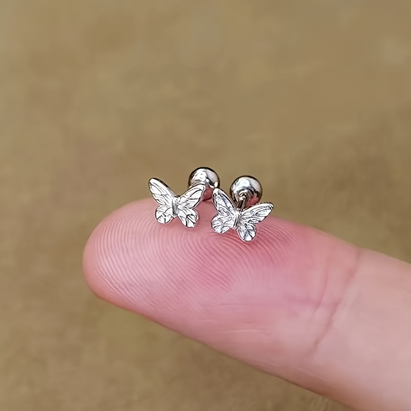 3pc Minimalist Butterfly Ear Bone Stud Earrings Set for Women